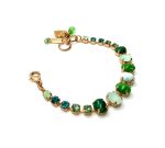 Bracelet By Mariana Woman Green Quartz Mineral and Peridot Swarovski Crystals - Image 2