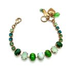 Bracelet By Mariana Woman Green Quartz Mineral and Peridot Swarovski Crystals - Image 3