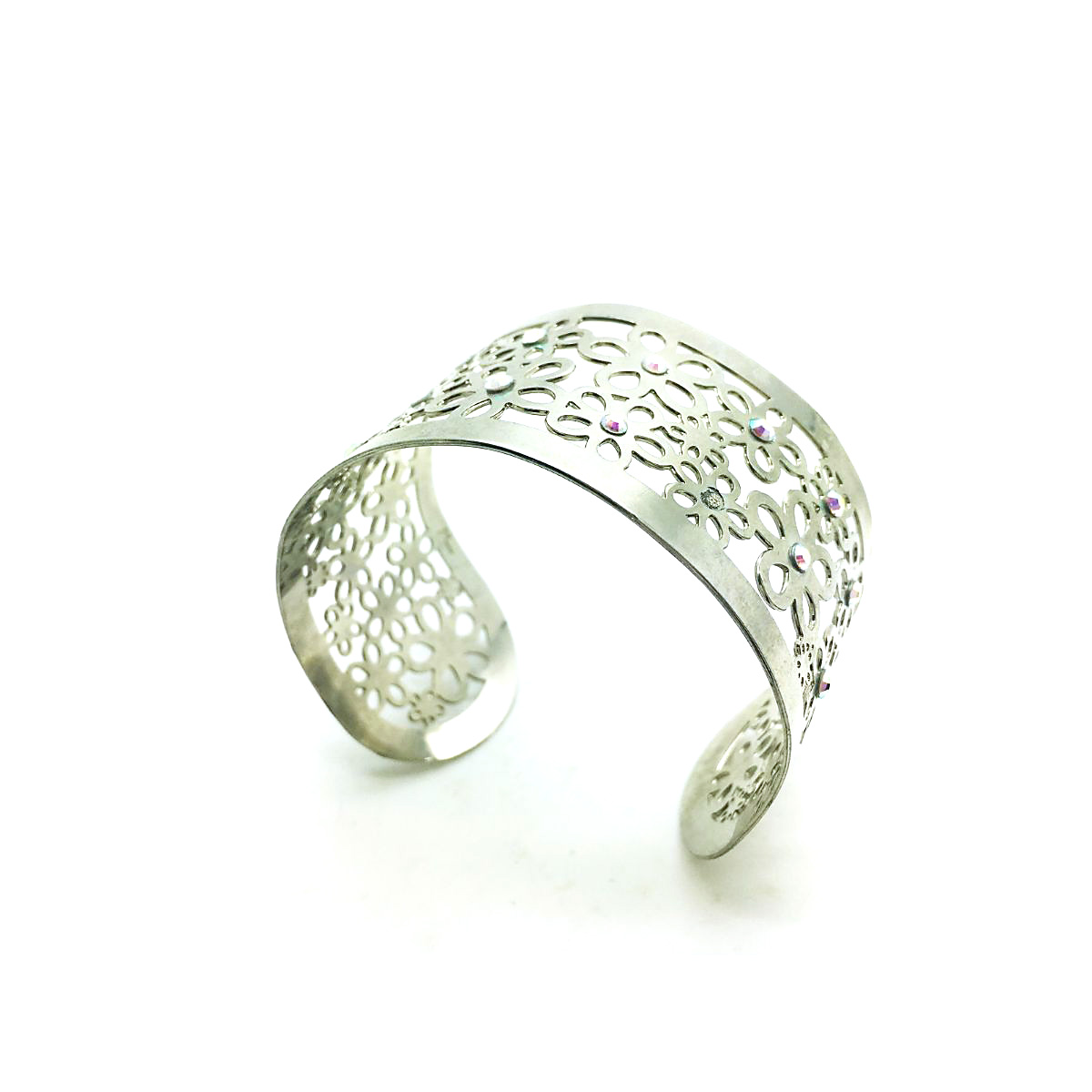 B-4600-001-PP (2) Mariana Bracelet Perfect Cuff Clear Austrian Crystals On A Clear Day Africa Coll. - Image 1