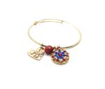 Bracelet By Mariana Woman Blue, Purple and Red Guardian Angel Swarovski Crystals - Image 3