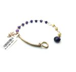 Bracelet By Mariana Woman Beautiful Yellow and Purple Swarovski Crystals - Image 2