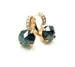 Earrings By Mariana Woman Pyrite Mineral and White Swarovski Crystals - Image 2