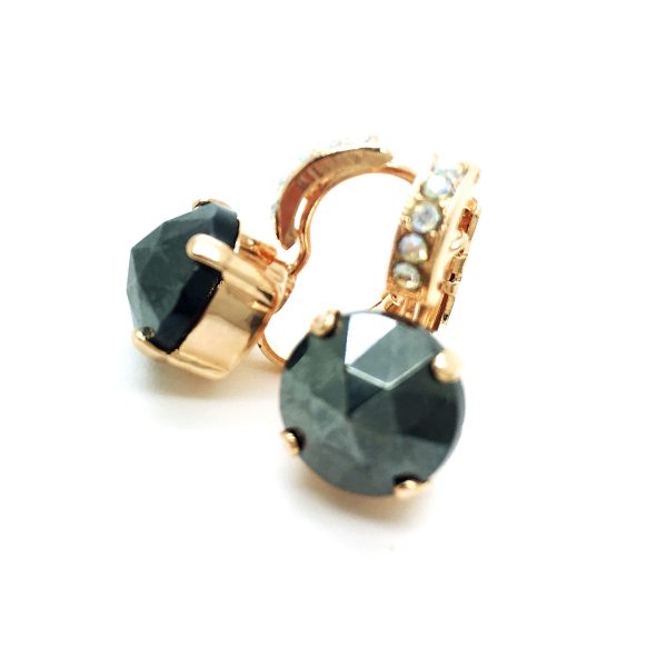 Earrings By Mariana Woman Pyrite Mineral and White Swarovski Crystals