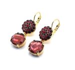 Earrings By Mariana Woman Unique Siam, Ruby and Burgundy Swarovski Crystals