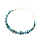 Necklace By Mariana Zambezi Africa Coll. Turquoise & Blue Flower Austrian Crystals
