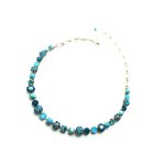 Necklace By Mariana Zambezi Africa Coll. Turquoise & Blue Flower Austrian Crystals - Image 2
