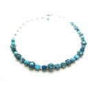 Necklace By Mariana Woman Beautiful Turquoise and Caribbean Blue Swarovski Crystals