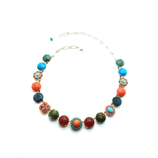 Mariana Necklace Shell and Opalite Mineral & Swarovski Crystals My Treasures Coll.