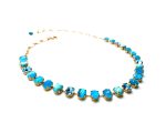 Mariana Necklace Turquoise and Blue Oval Crystals Zambezi Africa Coll. - Image 2