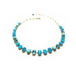 Mariana Necklace Turquoise and Blue Oval Crystals Zambezi Africa Coll. - Image 3