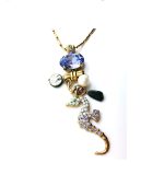 Mariana Necklace Pendant Seahorse & Velvet Oval St Lucia Caribbean Life Coll. - Image 3