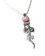 Necklace Pendant By Mariana Seahorse Rose Quartz Swarovski Crystals - Image 2