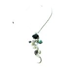Necklace Pendant By Mariana Woman Seahorse Shell and Swarovski Crystals - Image 3