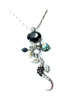 Necklace Pendant By Mariana Woman Seahorse Shell and Swarovski Crystals