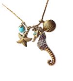 Mariana Seahorse Pendant Levender, Purple & Turquoise Swarovski Crystals St Lucia Caribbean Life Coll. - Image 2