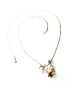 Pendant Necklace By Mariana Woman Bell White Pearl and White Swarovski Crystals
