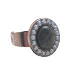 Mariana Ring Pyrite Mineral & Clear Austrian Crystals Zulu Africa Coll. - Image 2