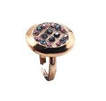 Mariana Ring Rose, Silver ,Blue & Indian Sapphire Austrian Crystals Madagascar Africa Coll.