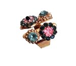 Mariana Ring Rose,Silver,Blue & Indian Sapphire Swarovski Crystals Madagascar Africa Coll. - Image 3