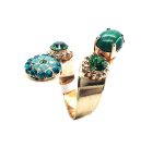 Mariana Ring Congo Africa Coll. Green Quartz & Austrian Crystals