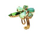 Ring By Mariana Caribbean Life Coll. Powder green, Opal, Peridot & Green Austrian Crystals - Image 3