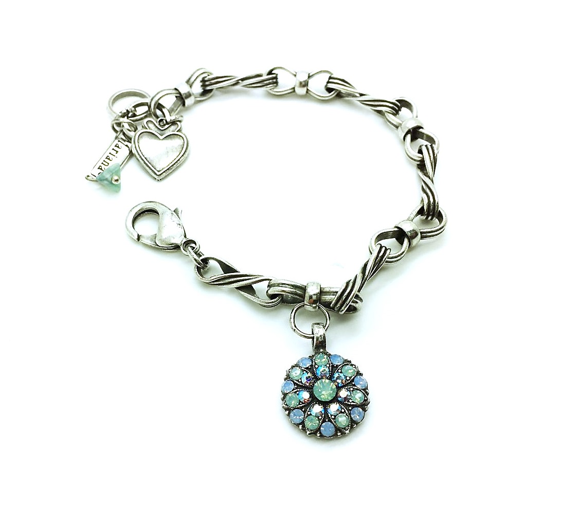 B-4026-3-7171-SP (2) Mariana Bracelet Guardian Angel Light Blue Swarovski Crystal Daiquiri Cocktail Hour Coll. - Image 1