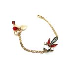 Mariana Bracelet Aquamarine Combo Silver and Red Austrian Crystals My Treasures Coll.
