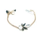 Mariana Bracelet Black and Clear Austrian Crystals Checkmate Cocktail Hour Coll.
