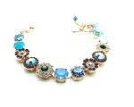 Mariana Bracelet Blue & Purple Flowers Shape Austrian Crystals Summer 2019 Special Coll. - Image 3