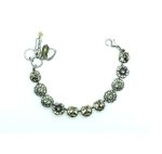 Mariana Bracelet Blue Aurore Boreale Flowers Austrian Crystal Martini Cocktail Hour Coll. - Image 3