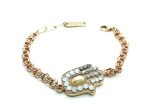 Bracelet By Mariana Woman Sparkling Hamsa Pearl and White Swarovski Crystals