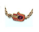 Mariana Bracelet Fuchsia,Orange,Yellow & Purple Hamsa Shape Austrian Crystal Jackie Icons Coll. - Image 2