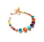 Mariana Bracelet Oval Shape Turquoise & Austrian Crystals Flower Masai Africa Coll. - Image 2