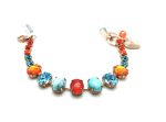 Mariana Bracelet Oval Shape Turquoise Coral & Austrian Crystals Serengeti Africa Coll.