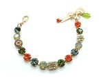Mariana Bracelet Green and Orange Austrian Crystals Summer 2019 Special Coll.