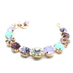 Bracelet By Mariana Woman Fancy Violet, Purple and Turquoise Swarovski Crystals