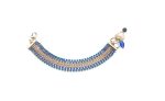 Bracelet By Mariana Woman Beautiful Capri Blue and Sapphire 3 line Swarovski Crystals