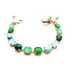 Bracelet By Mariana Woman Oval Turquoise Quartz and Swarovski Crystals