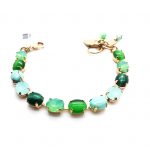 Bracelet By Mariana Woman Oval Turquoise Quartz and Swarovski Crystals