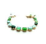 Bracelet By Mariana Woman Oval Turquoise Quartz and Swarovski Crystals - Image 2