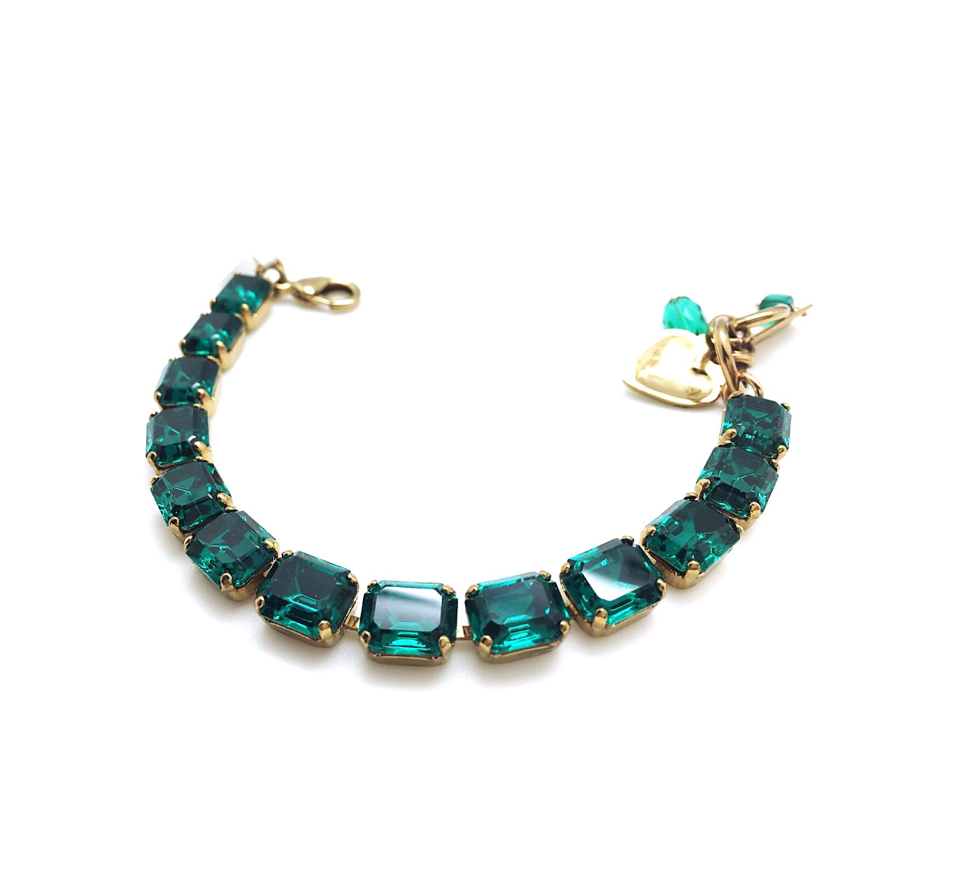 B-4492-205205-EG (1) Mariana Bracelet Green Emerald Austrian Crystals My Treasures Coll. - Image 1