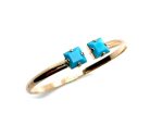Mariana Bracelet Beautiful Calf Rose Gold Plated Turquoise Mineral Africa Coll. - Image 3