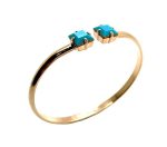 Mariana Bracelet Beautiful Calf Rose Gold Plated Turquoise Mineral Africa Coll. - Image 2