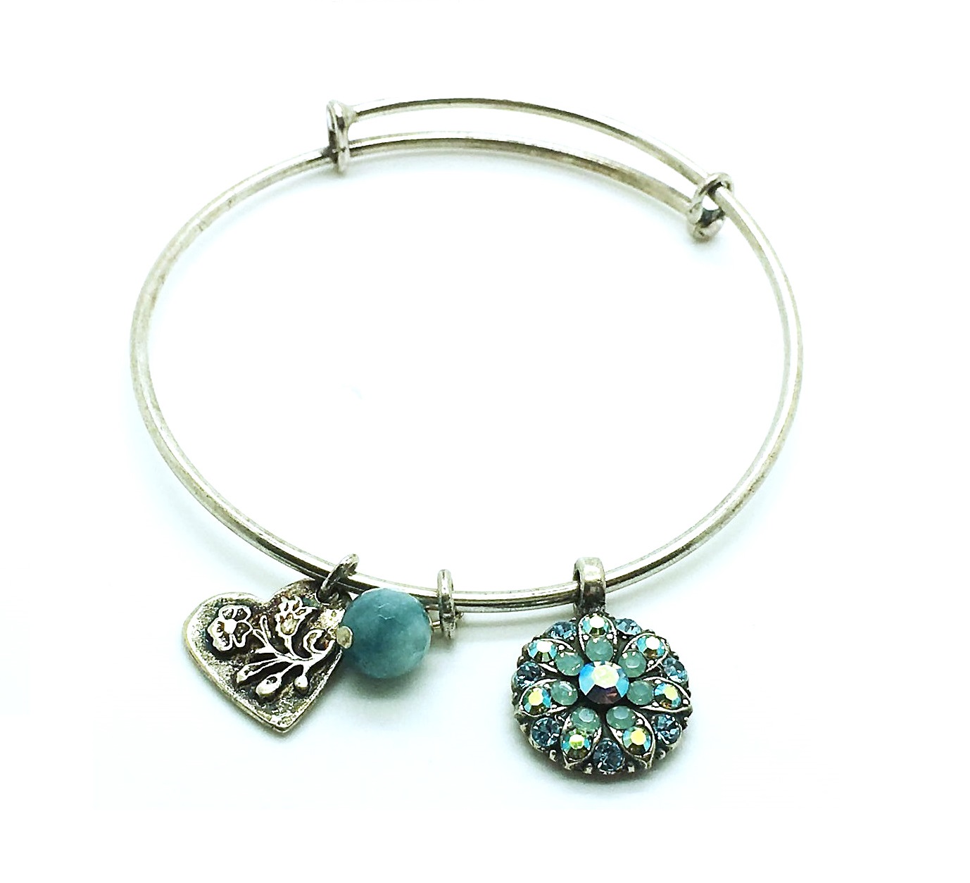 B-4612L-202-2-SP (3) Mariana Bracelet Guardian Angel Calf Light Green Swarovski Crystal Luxury Nirvana Coll. - Image 1