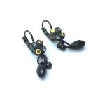 Mariana Earrings Jet, Cosmojet, Silver Night & Cosmojet Swarovski Crystals Inspiration Coll. - Image 2
