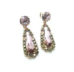 Mariana Earrings Gold, Rose Opal Swarovski Crystals Flame Paradise Coll. - Image 2