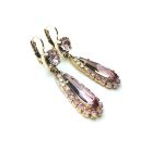 Mariana Earrings Antique Pink & Rose Opal Swarovski Crystals Flame Paradise Coll. - Image 3