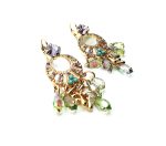 Earrings By Mariana Woman Rich Drop Light Amethyst and Lavender Swarovski Crystals - Image 2