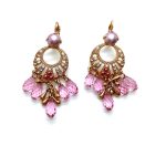 Earrings By Mariana Woman Rich Vintage Rose and Pearl Swarovski Crystals