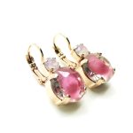 Mariana Earrings My Treasures Coll. Pink & Light Rose Austrian Crystals - Image 3